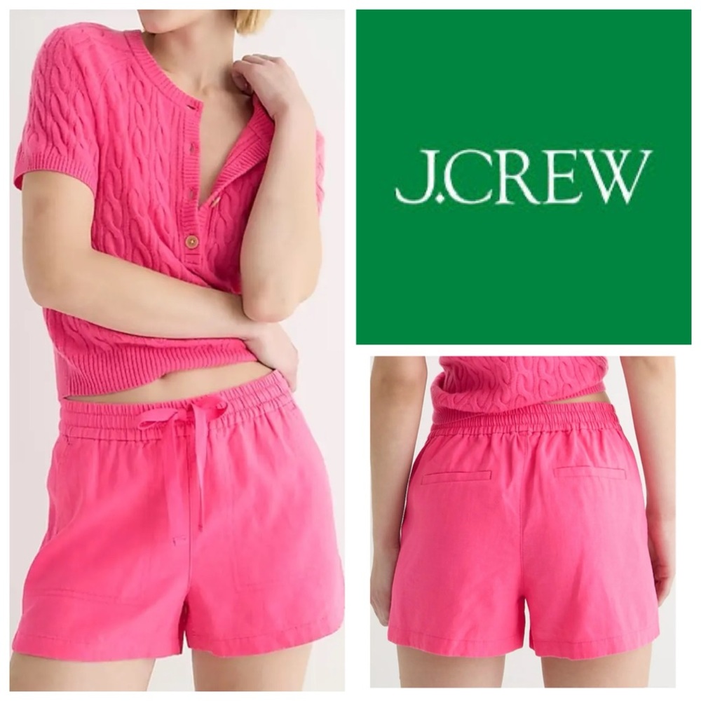 J. Crew New Seaside Shorts in Linen